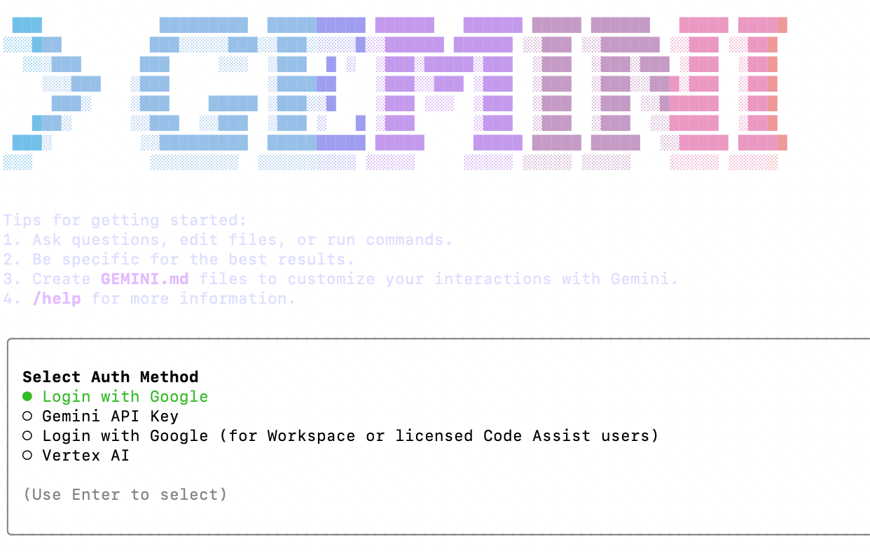 gemini-cli-login-account